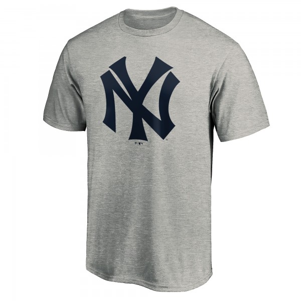 New York Yankees Heathered Gray Cooperstown Collection Huntington Logo T-Shirt