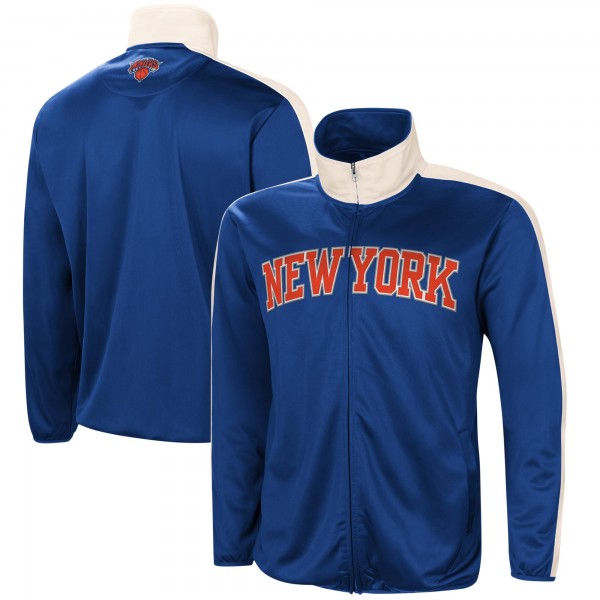 Кофта на молнии New York Knicks G-III Sports by Carl Banks Zone Blitz Tricot Full-Zip Track - Blue/White