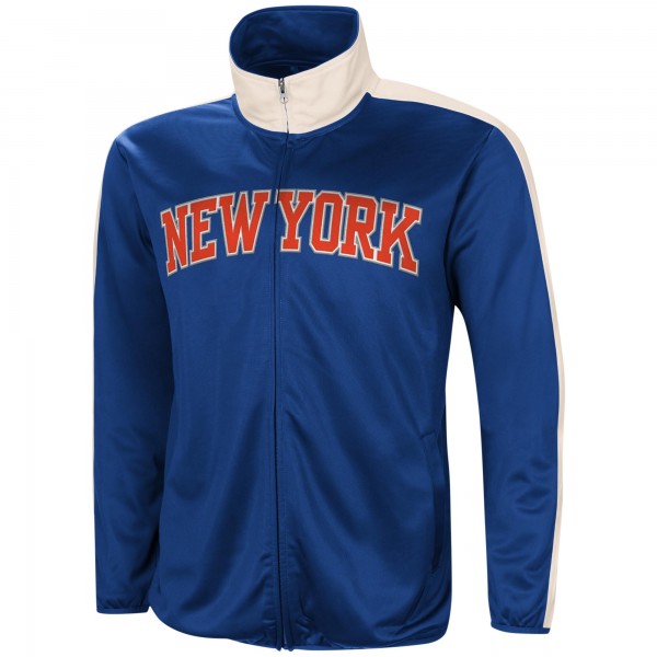 Кофта на молнии New York Knicks G-III Sports by Carl Banks Zone Blitz Tricot Full-Zip Track - Blue/White