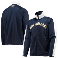 Куртка на молнии New Orleans Pelicans G-III Sports by Carl Banks Zone Blitz Tricot - Navy/White