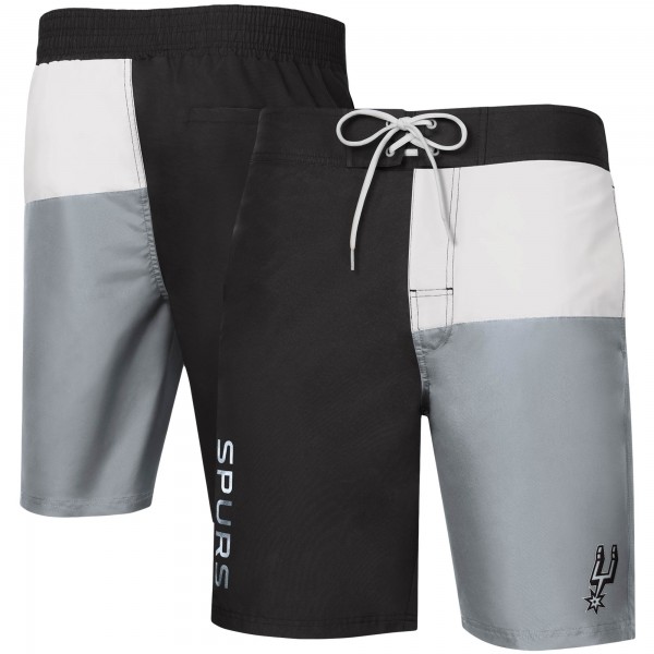 Плавки San Antonio Spurs G-III Sports by Carl Banks Breeze Color Block - Black/Silver