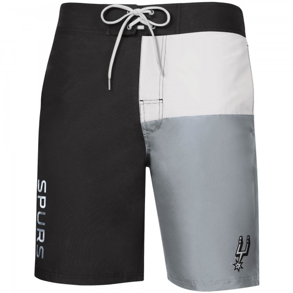 Плавки San Antonio Spurs G-III Sports by Carl Banks Breeze Color Block - Black/Silver