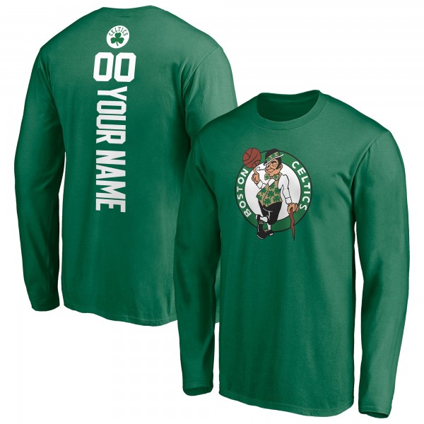 Именная футболка с длинным рукавом Boston Celtics Playmaker - Green