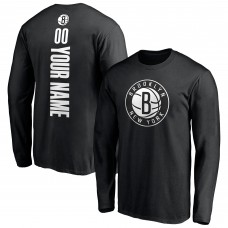 Именная футболка с длинным рукавом Brooklyn Nets Playmaker  - Black