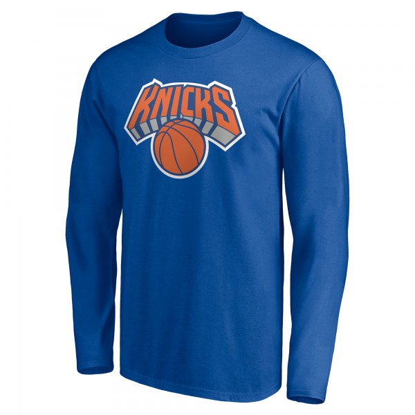 New York Knicks Blue Playmaker Personalized Name & Number Long Sleeve T-Shirt