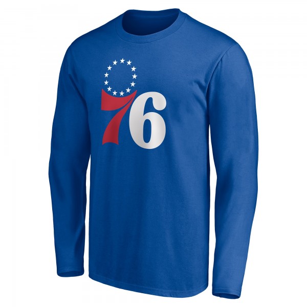 Philadelphia 76ers Royal Playmaker Personalized Name & Number Long Sleeve T-Shirt