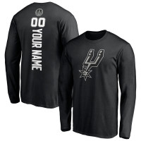 Именная футболка с длинным рукавом San Antonio Spurs Black Playmaker Name & Number