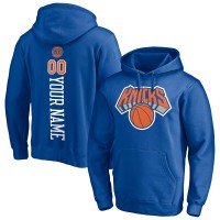 New York Knicks Blue Playmaker Personalized Name & Number Pullover Hoodie