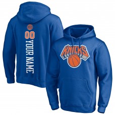 New York Knicks Blue Playmaker Personalized Name & Number Pullover Hoodie