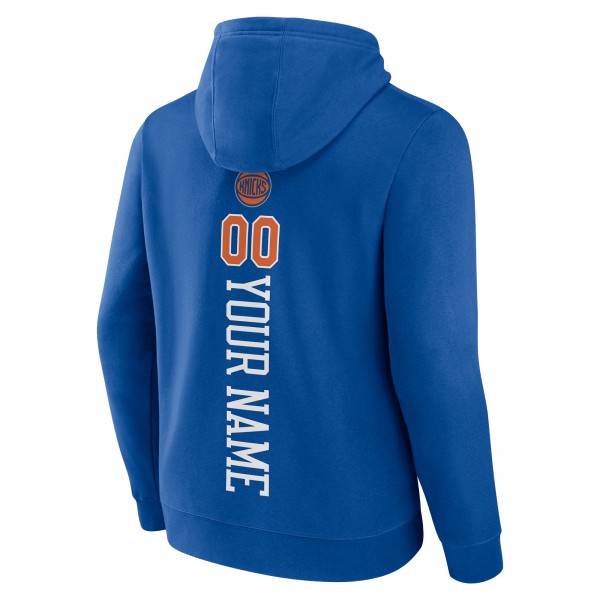 New York Knicks Blue Playmaker Personalized Name & Number Pullover Hoodie