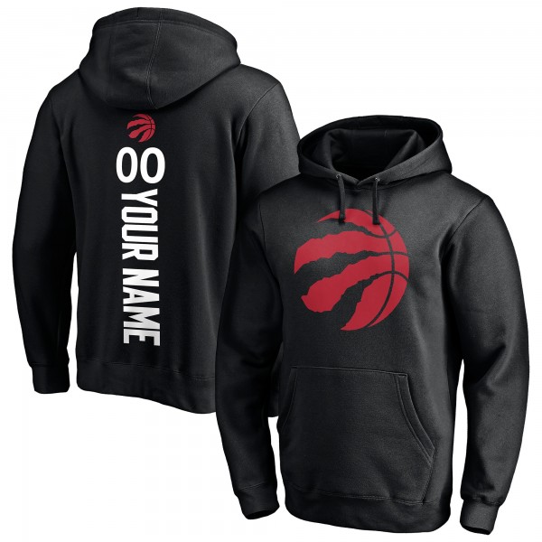 Toronto Raptors Black Playmaker Personalized Name & Number Pullover Hoodie