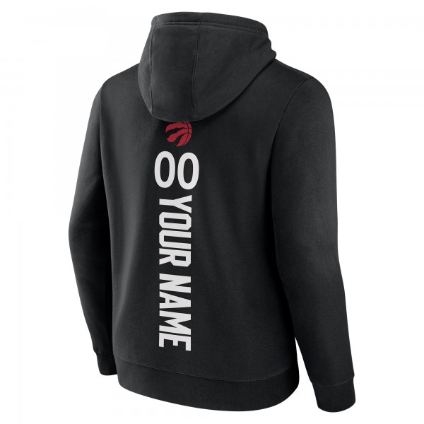 Toronto Raptors Black Playmaker Personalized Name & Number Pullover Hoodie