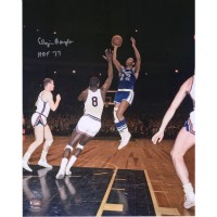 Autographed Los Angeles Lakers Elgin Baylor Fanatics Authentic 16 x 20 Shooting Photograph with HOF 77 Inscription
