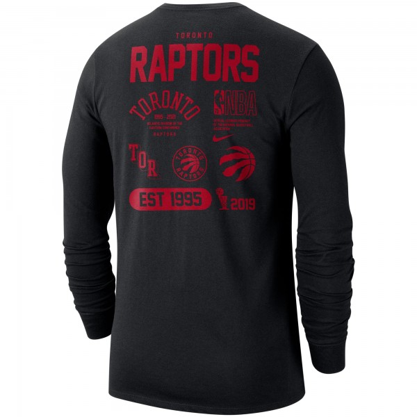 Футболка с длинным рукавом Toronto Raptors Nike 75th Anniversary Courtside Element - Black