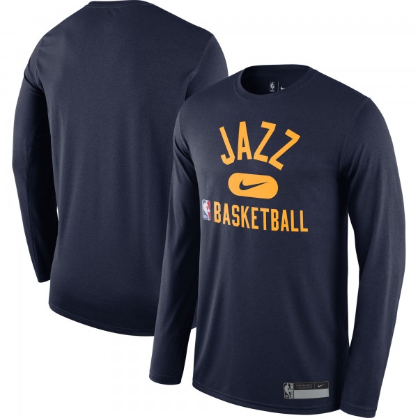 Футболка с длинным рукавом Utah Jazz Nike 2021/22 On-Court Practice Legend Performance - Navy