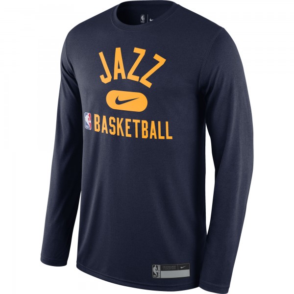 Футболка с длинным рукавом Utah Jazz Nike 2021/22 On-Court Practice Legend Performance - Navy
