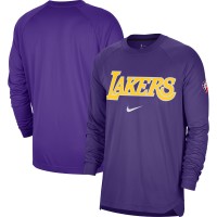 Футболка с длинным рукавом Los Angeles Lakers Nike 75th Anniversary Pregame Shooting Performance Raglan - Purple