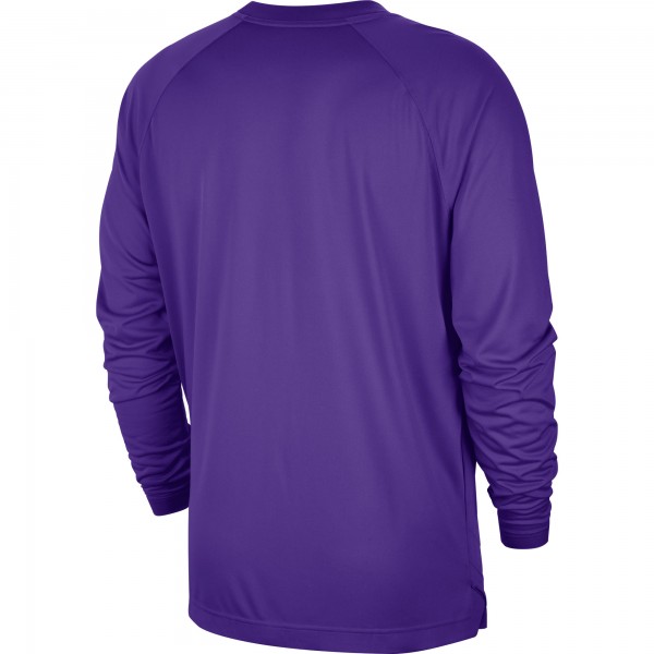 Футболка с длинным рукавом Los Angeles Lakers Nike 75th Anniversary Pregame Shooting Performance Raglan - Purple