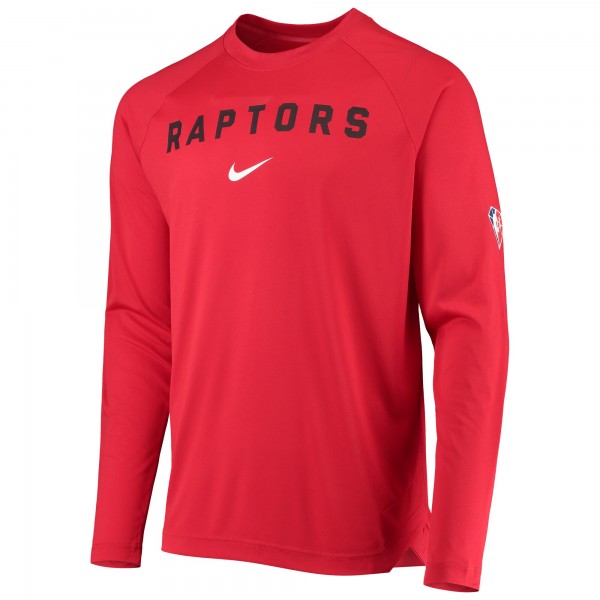 Футболка с длинным рукавом Toronto Raptors Nike 75th Anniversary Pregame Shooting Performance Raglan - Red
