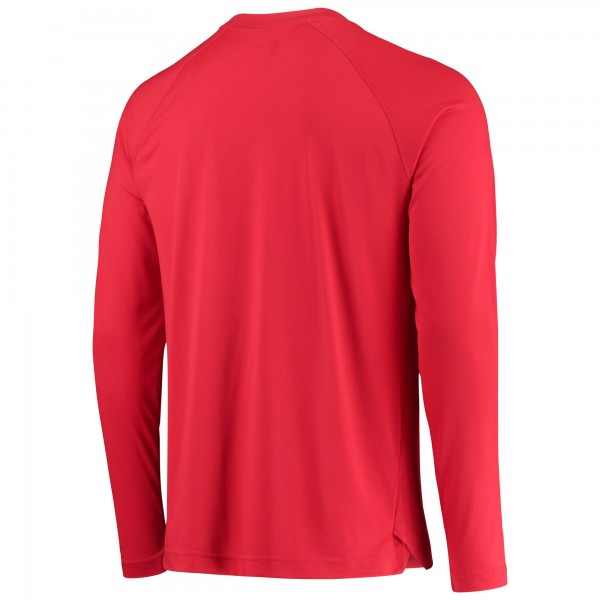 Футболка с длинным рукавом Toronto Raptors Nike 75th Anniversary Pregame Shooting Performance Raglan - Red