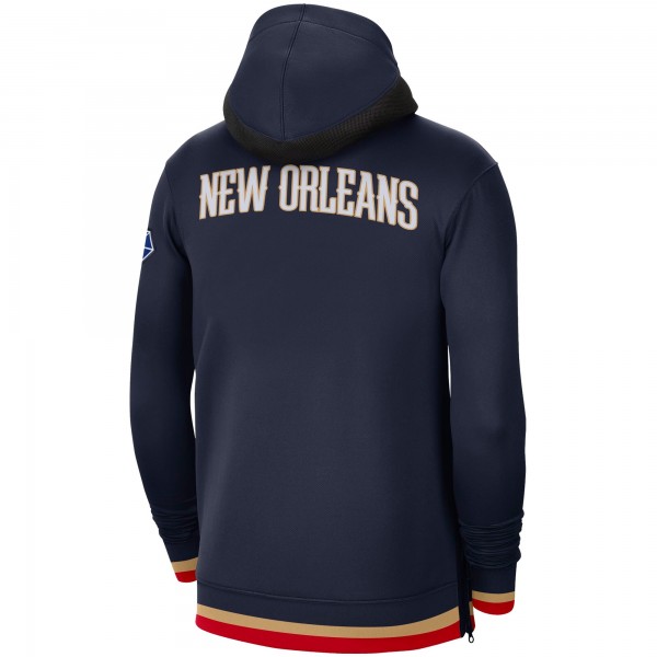 Толстовка на молнии New Orleans Pelicans Nike 75th Anniversary Performance Showtime - Navy - фирменная одежда NBA