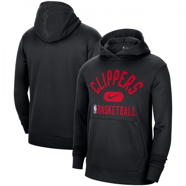 Толстовка с капюшоном LA Clippers Nike 2021-2022 Spotlight On Court Performance Practice - Black - фирменная одежда NBA