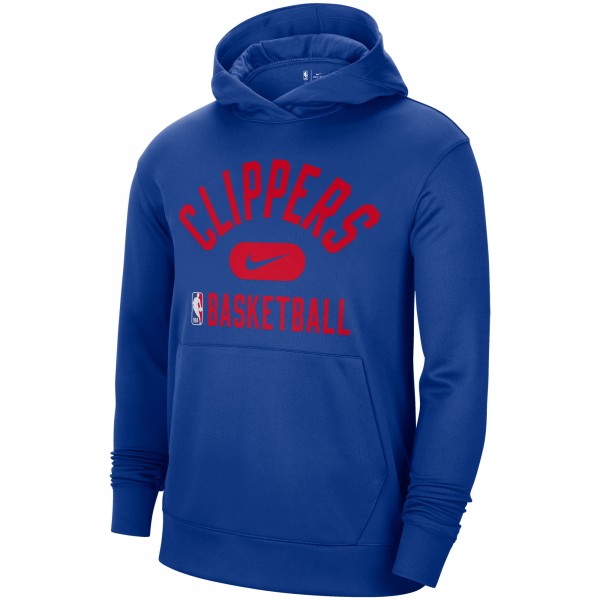 Толстовка с капюшоном LA Clippers Nike 2021-2022 Spotlight On Court Performance Practice - Royal - фирменная одежда NBA