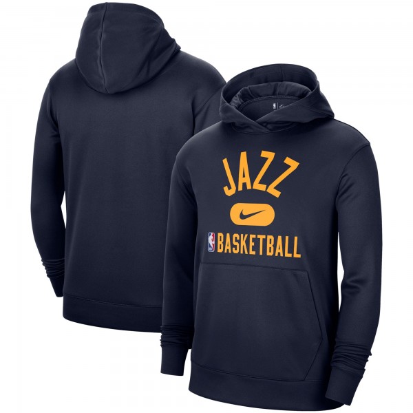 Толстовка с капюшоном Utah Jazz Nike 2021-2022 Spotlight On Court Performance Practice - Navy - фирменная одежда NBA