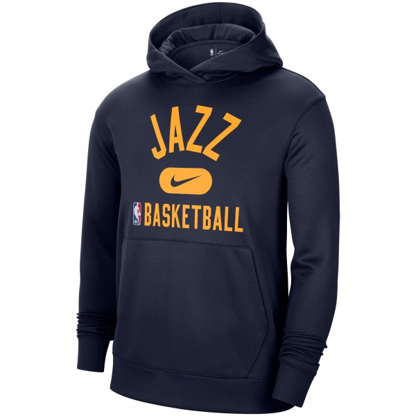 Толстовка с капюшоном Utah Jazz Nike 2021-2022 Spotlight On Court Performance Practice - Navy - фирменная одежда NBA