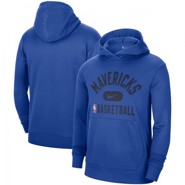 Толстовка с капюшоном Dallas Mavericks Nike 2021-2022 Spotlight On Court Performance Practice - Blue - фирменная одежда NBA