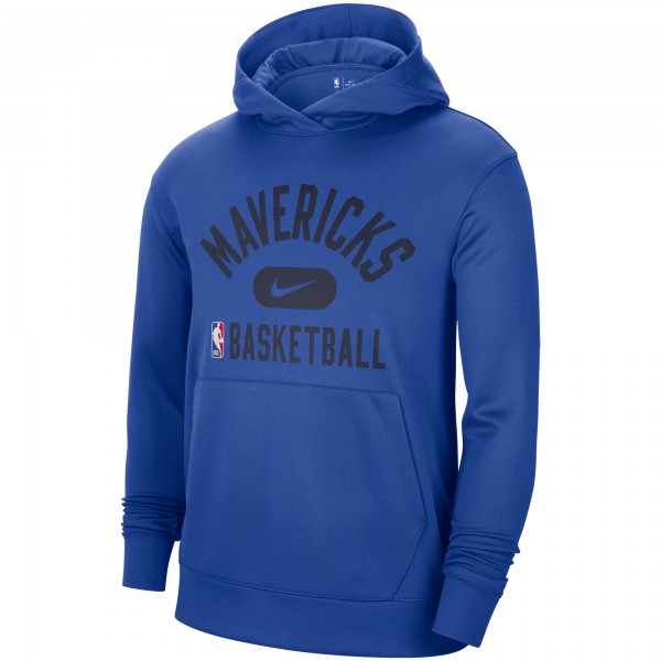 Толстовка с капюшоном Dallas Mavericks Nike 2021-2022 Spotlight On Court Performance Practice - Blue - фирменная одежда NBA