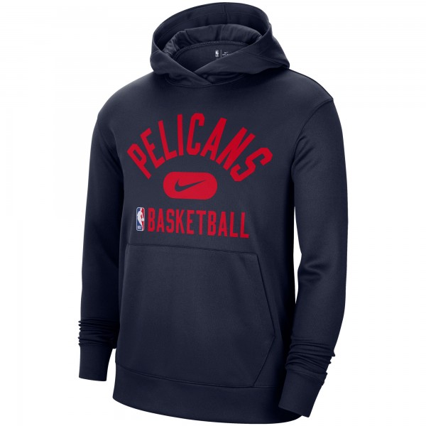 Толстовка с капюшоном New Orleans Pelicans Nike 2021-2022 Spotlight On Court Performance Practice - Navy - фирменная одежда NBA