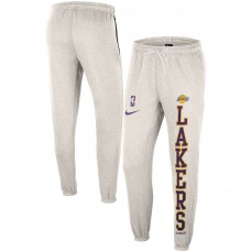 Los Angeles Lakers Nike 75th Anniversary Courtside Fleece Pants - Oatmeal