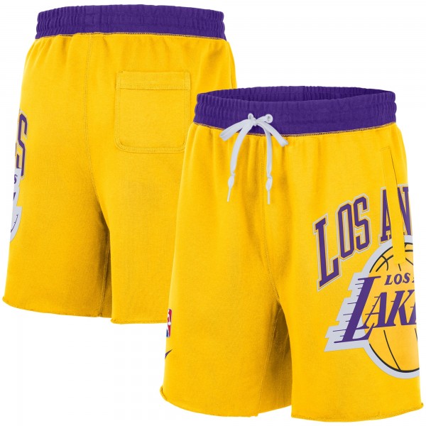 Шорты флисовые Los Angeles Lakers Nike 75th Anniversary Courtside - Gold - спортивная одежда НБА