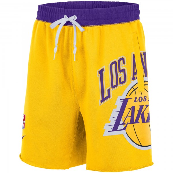 Шорты флисовые Los Angeles Lakers Nike 75th Anniversary Courtside - Gold - спортивная одежда НБА