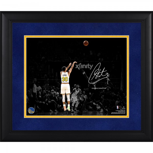 Golden State Warriors Stephen Curry Fanatics Authentic Framed 11 x 14 Spotlight Photograph - Facsimile Signature