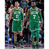 Unsigned Boston Celtics Jayson Tatum and Jaylen Brown Fanatics Authentic Photograph