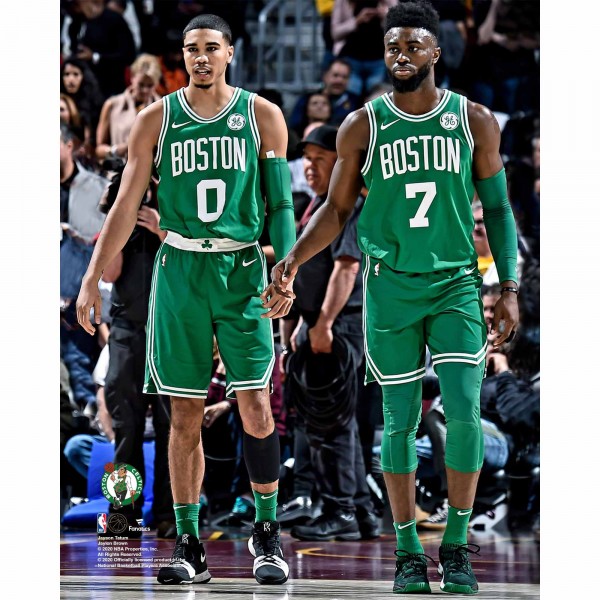 Unsigned Boston Celtics Jayson Tatum and Jaylen Brown Fanatics Authentic Photograph