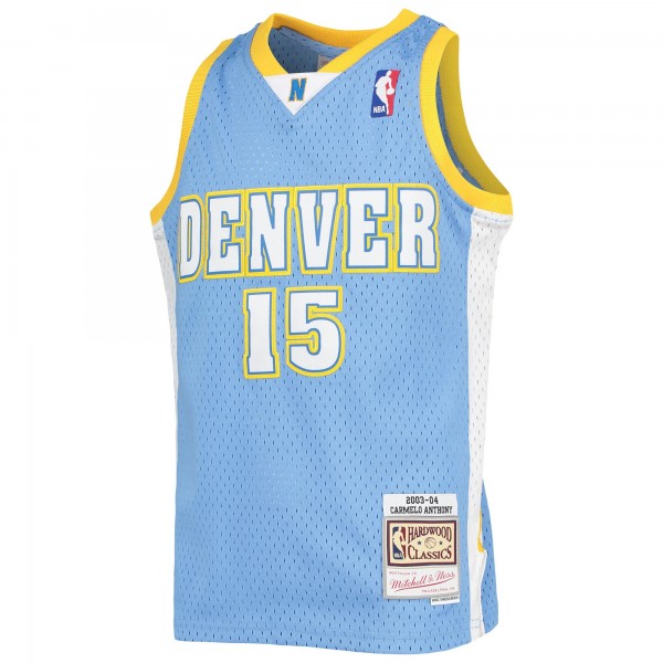Игровая форма  Carmelo Anthony Denver Nuggets Mitchell & Ness Youth 2003-04 Hardwood Classics Swingman - Powder Blue