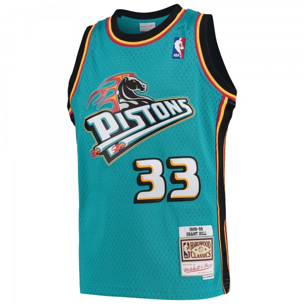 Игровая форма  Grant Hill Detroit Pistons Mitchell & Ness Youth 1998-99 Hardwood Classics Swingman - Teal