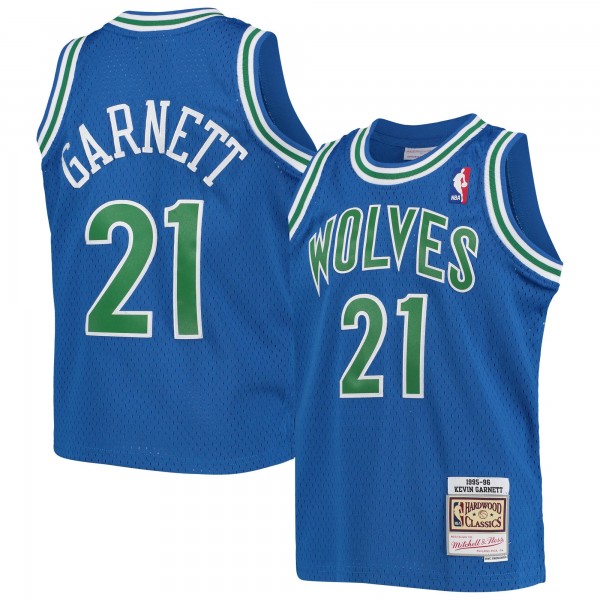 Игровая форма  Kevin Garnett Minnesota Timberwolves Mitchell & Ness Youth 1995-96 Hardwood Classics Swingman - Blue