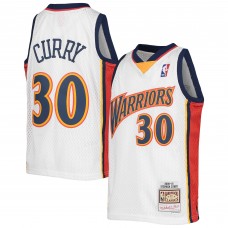 Игровая джерси Подростковая Golden State Warriors Stephen Curry Mitchell & Ness White 2009-10 Hardwood Classics Swingman