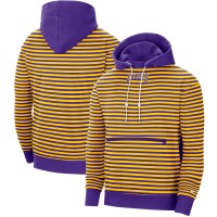 Толстовка с капюшоном Los Angeles Lakers Nike 75th Anniversary Courtside Striped - Gold/Purple