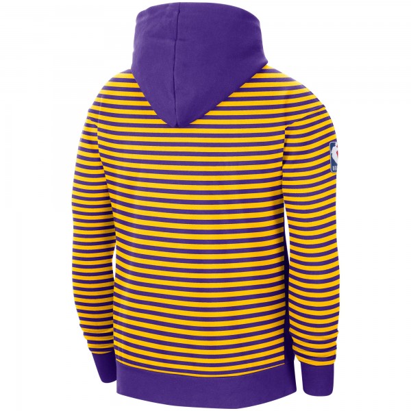 Толстовка с капюшоном Los Angeles Lakers Nike 75th Anniversary Courtside Striped - Gold/Purple - фирменная одежда NBA