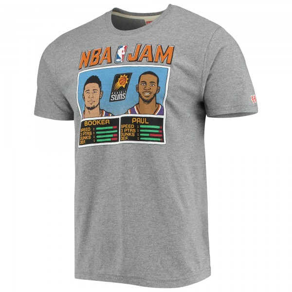 Футболка Devin Booker & Chris Paul Phoenix Suns Homage NBA Jam - Heathered Charcoal