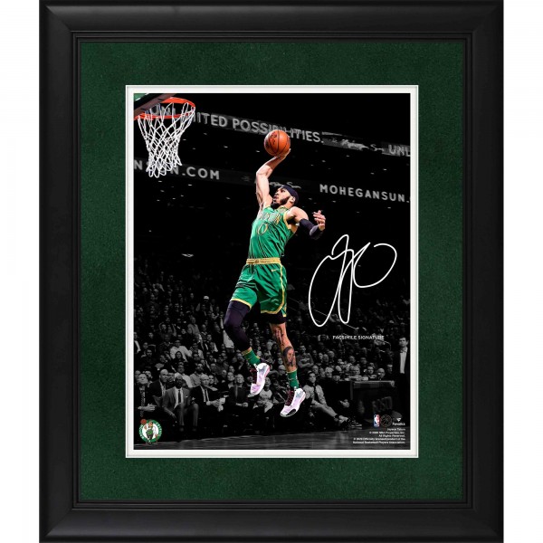 Boston Celtics Jayson Tatum Fanatics Authentic Framed 11 x 14 Spotlight Photograph - Facsimile Signature