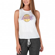 Майка Los Angeles Lakers Concepts Sport Women's Gable Knit - White