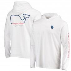 Los Angeles Dodgers Vineyard Vines White Logo Hoodie Long Sleeve T-Shirt
