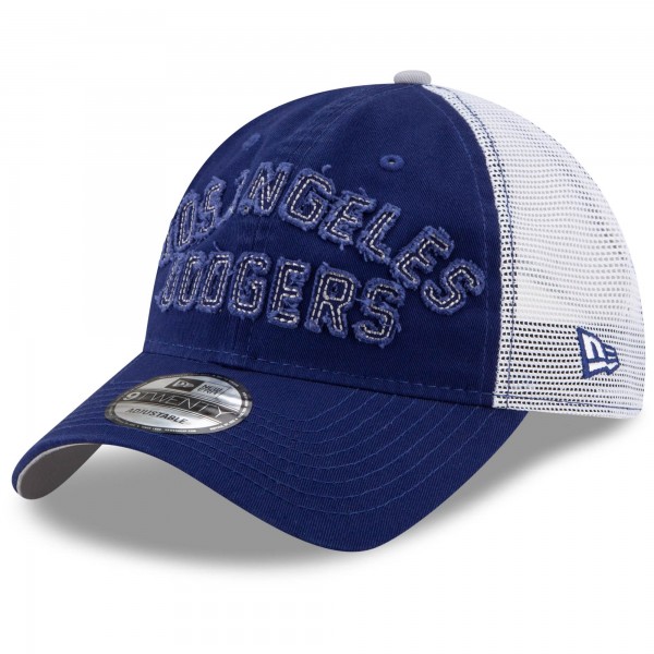 Бейсболка Los Angeles Dodgers New Era Frayed Wordmark Trucker 9TWENTY - Royal