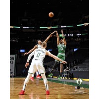 Unsigned Boston Celtics Jayson Tatum Fanatics Authentic Game Winning Shot vs. Milwaukee Bucks Photograph